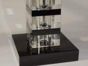 Lamp base with acrylic blocks