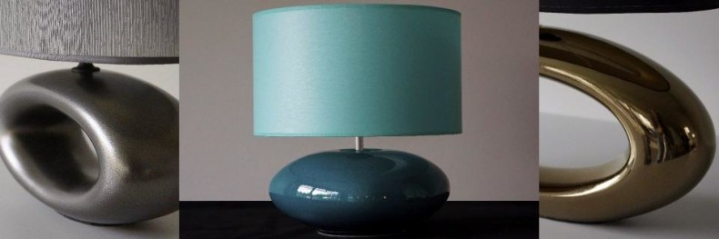 Modern ceramic bedroom lamps from Portugal